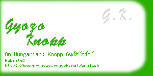 gyozo knopp business card